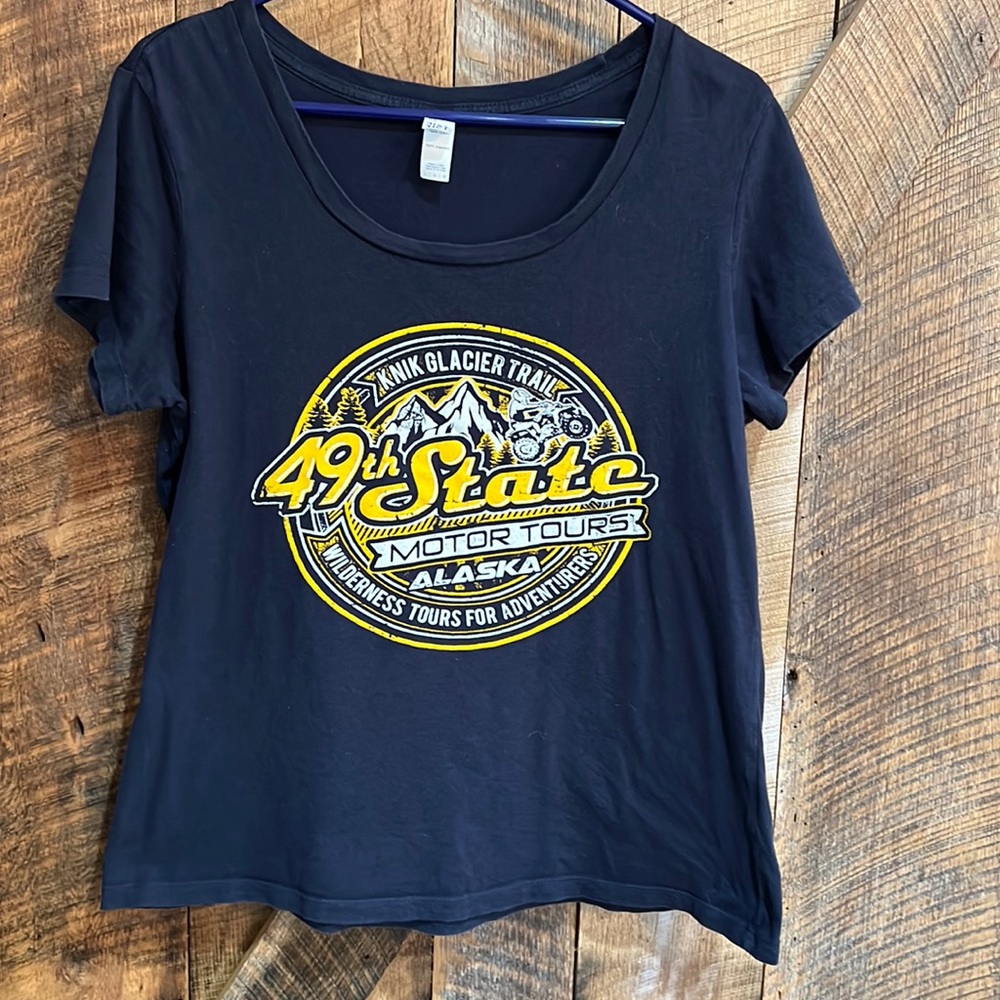 Knik Glacier Trail motor tours Alaska T shirt size L